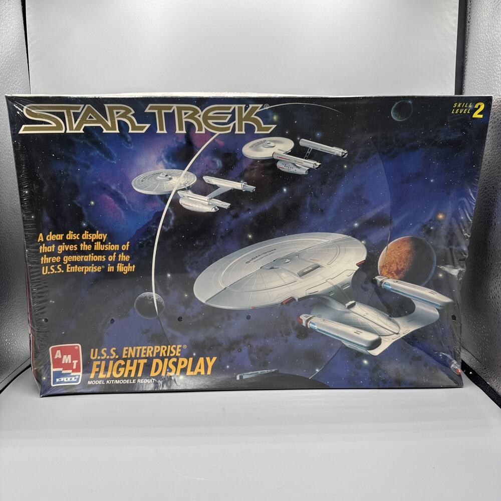 Star Trek U.S.S. Enterprise FLIGHT DISPLAY Model Kit 8787 USA 1995 AMT ERTL